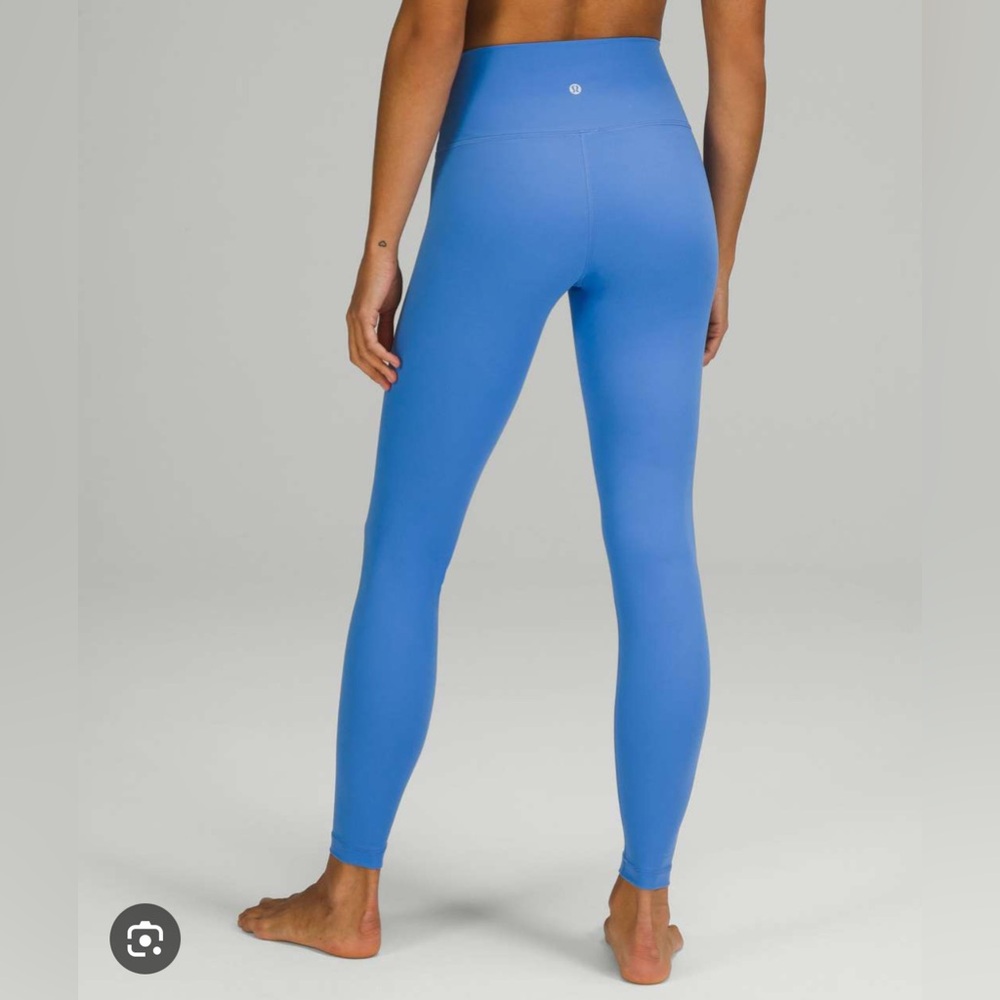 Lululemon Wonder Under Leggings in the color Blue Nile.